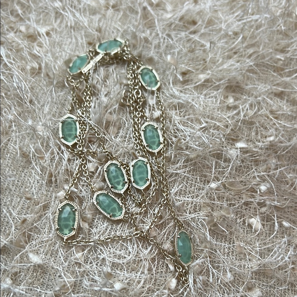 Elegant Gold and Green Necklace